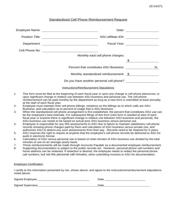 FREE 10 Employee Reimbursement Forms In PDF MS Word Excel