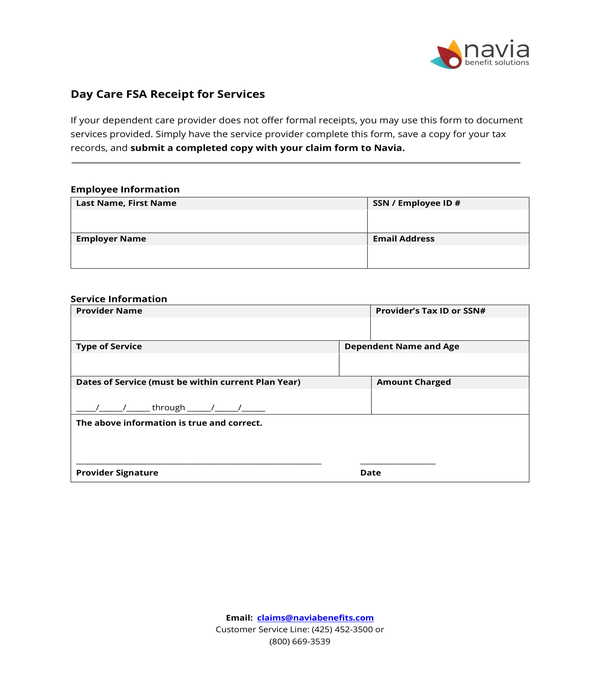 free 5 daycare receipt forms in pdf
