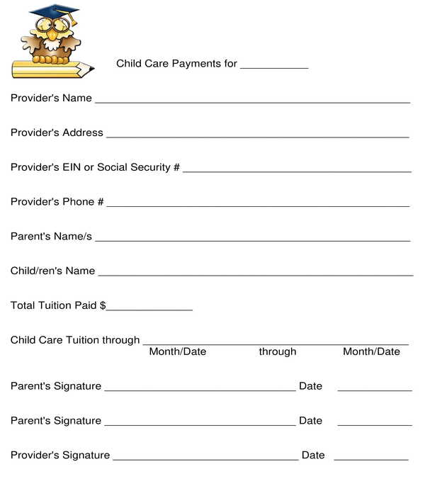 FREE 5 Daycare Receipt Forms In PDF