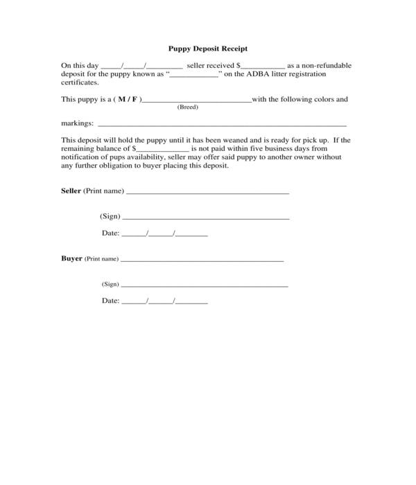 free 7 deposit receipt forms in pdf ms word excel