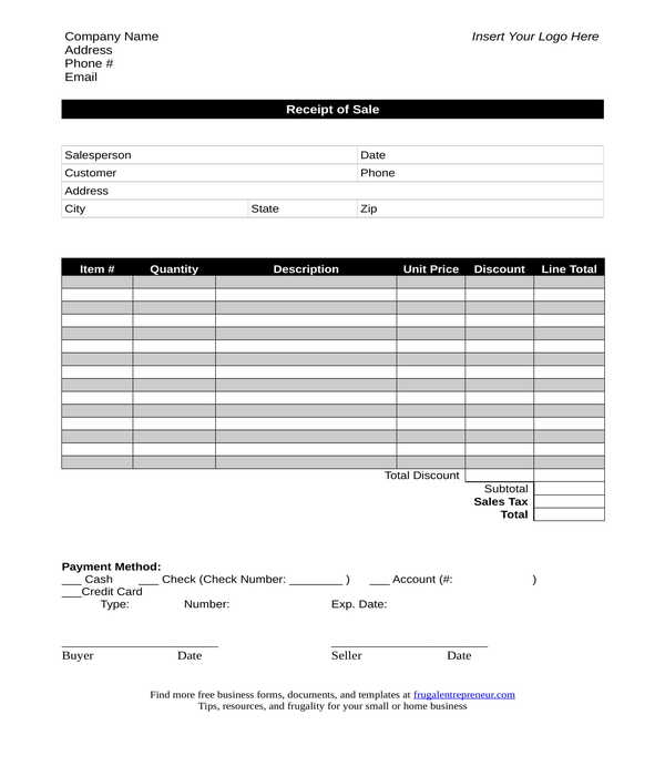 sales-receipt-template-for-selling-a-caravan-awesome-receipt-forms