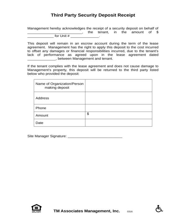 trending security deposit receipt template and disclosure authentic
