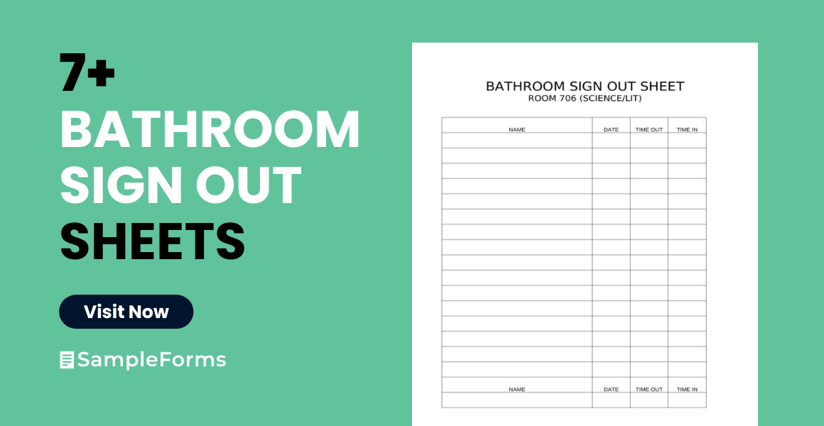 bathroom sign out sheets