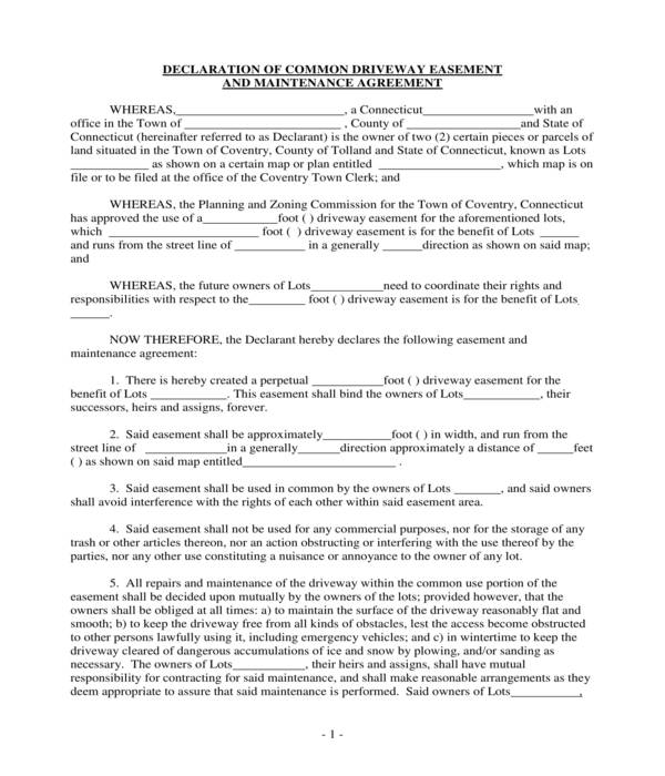 FREE 5+ Driveway Easement Forms in PDF MS Word