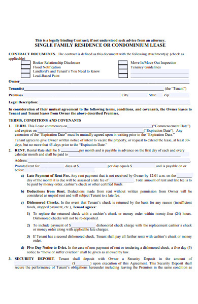 Condominium File Sample FREE 5+ Condo Lease Forms in PDF