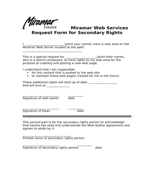 it web services request form