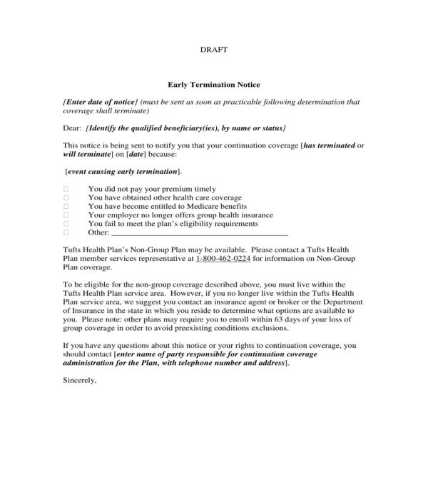 Health Insurance Termination Letter Infoupdate Health Insurance Termination Letter Infoupdate
