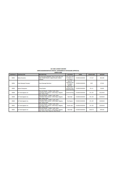 massage rental agreement