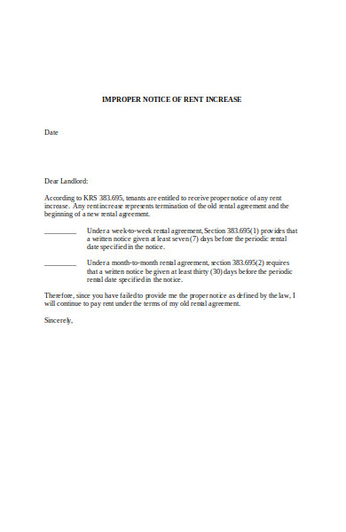 Friendly Rent Increase Letter Database Letter Template Collection