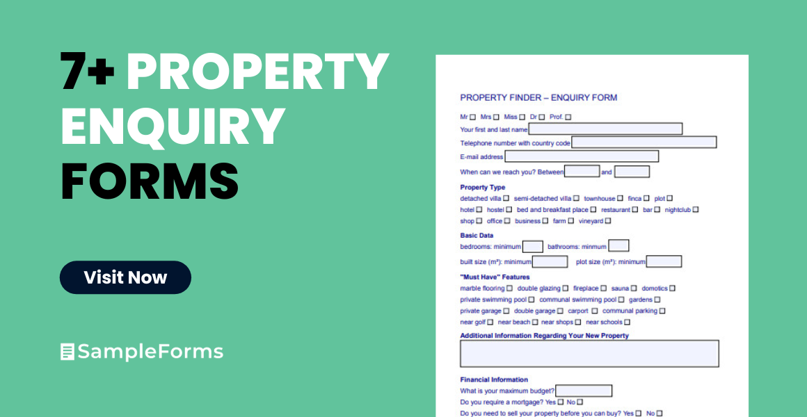property enquiry form