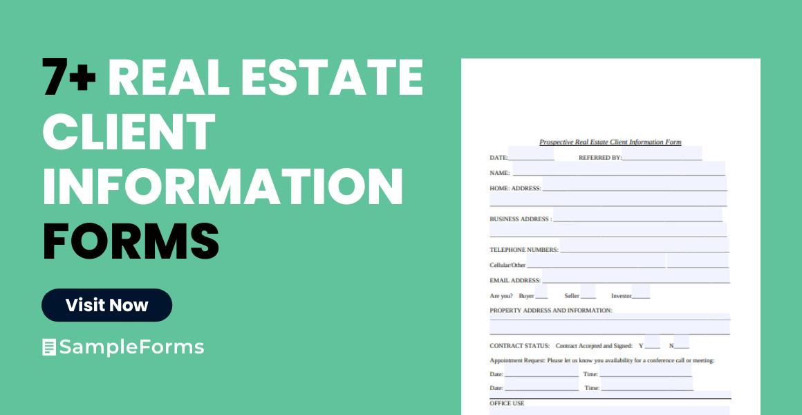 real estate client information form