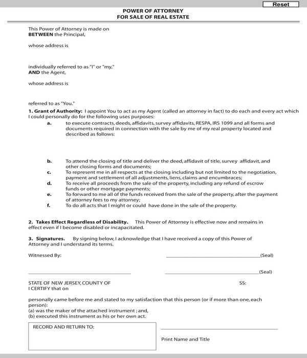 FREE 5+ Real Estate Power of Attorney Forms in PDF | MS Word