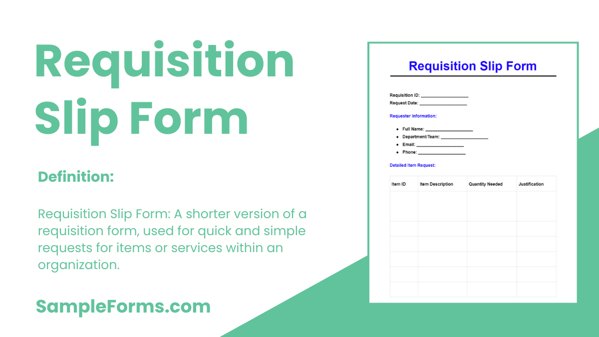 requisition slip form