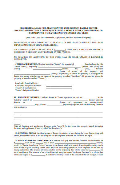 Condominium Form FREE 5+ Condo Lease Forms in PDF