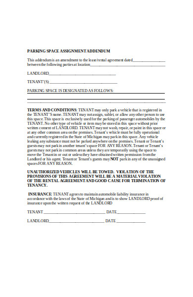 FREE 7+ Parking Lease Agreement Forms in PDF | MS Word