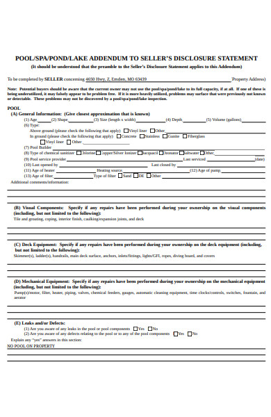 simple spa lease addendum form 