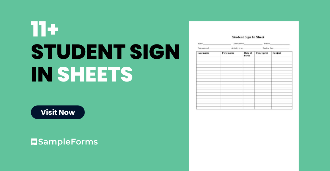 student sign in sheet
