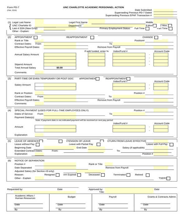 FREE 7+ Personnel Action Forms in PDF Excel MS Word