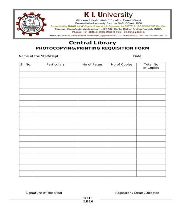 photocopy printing requisition form