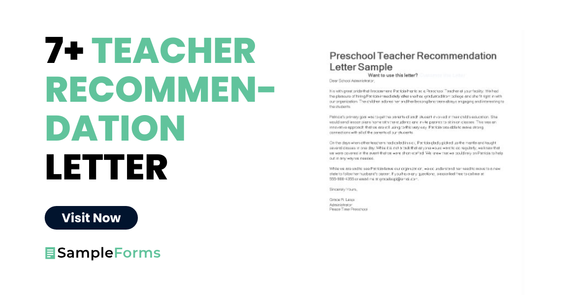 teacher recommendations letter
