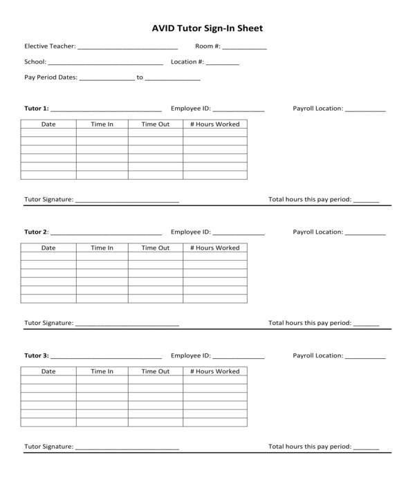 FREE 11+ Employee Sign-In Sheet Samples in PDF | MS Word | Excel
