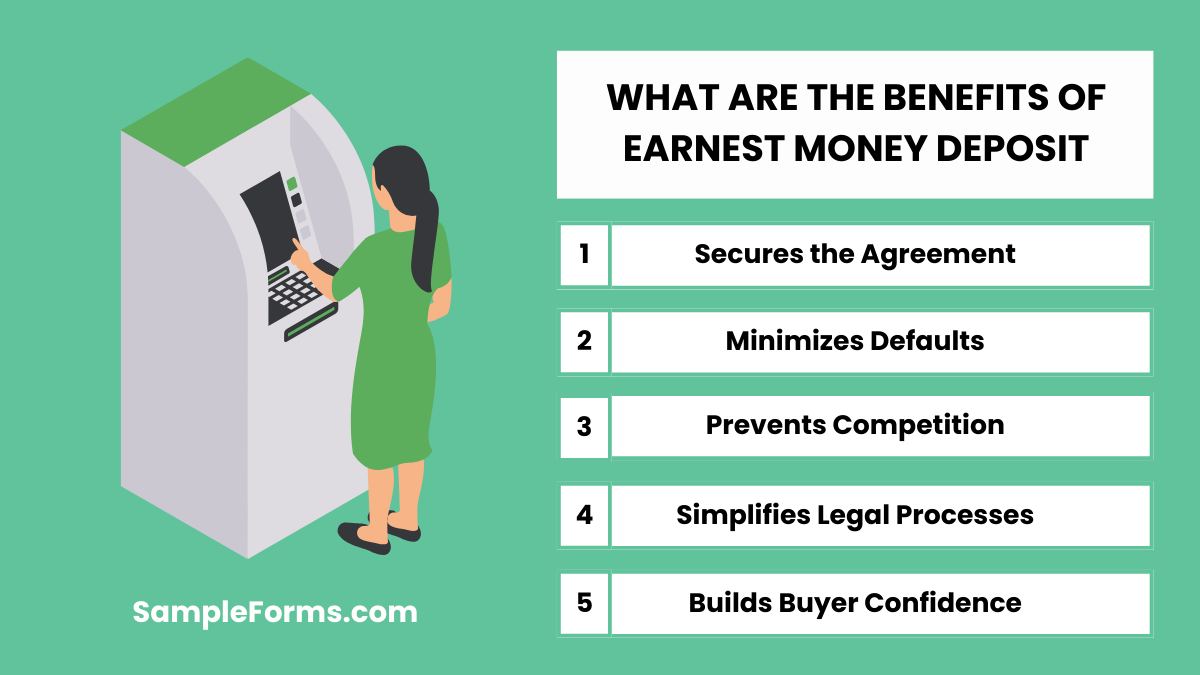 what are the benefits of earnest money deposit