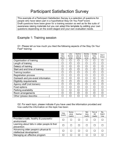 FREE 5+ Event Satisfaction Survey Forms in PDF | MS Word