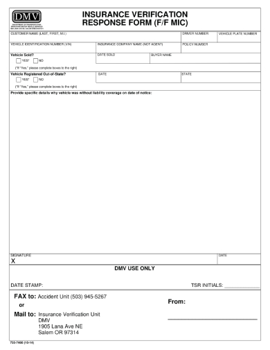 FREE 5+ Auto Insurance Verification Forms in PDF