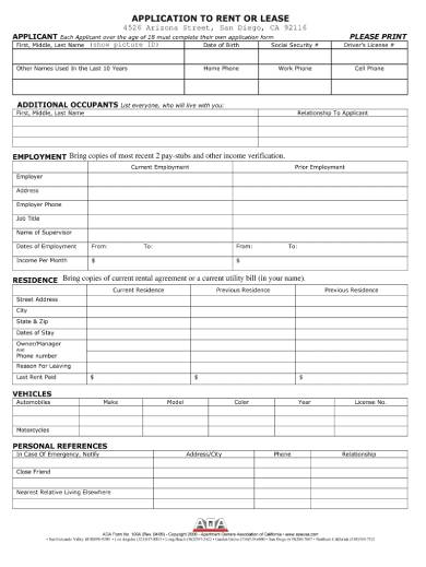 application to lease form