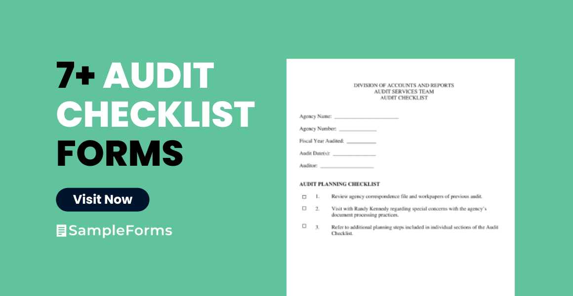 audit checklist form