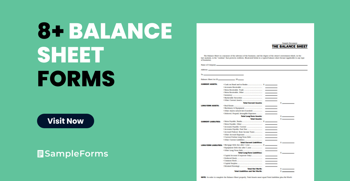 balance sheet form