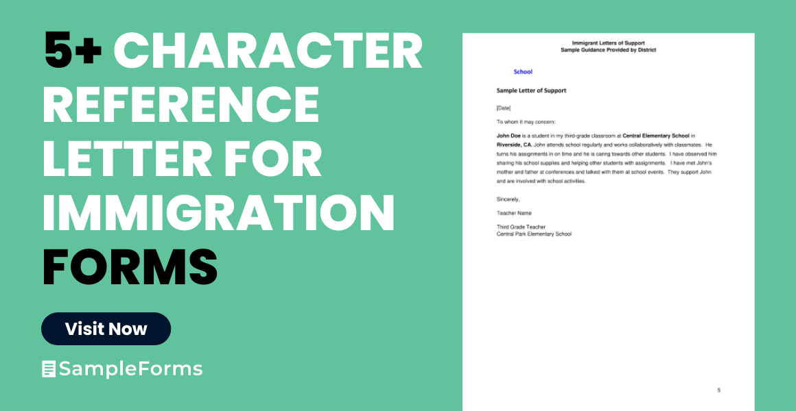 character reference letter for immigration form