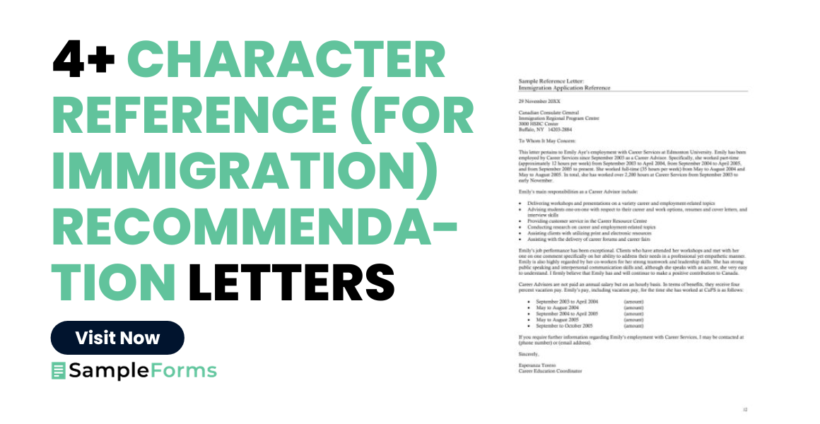 character reference for immigration recommendation letter