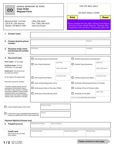 copy order request form