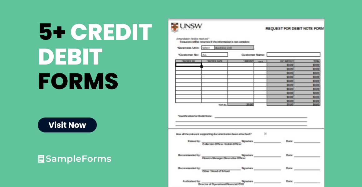 credit debits form