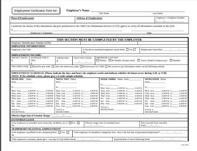 housing authority employment verification form