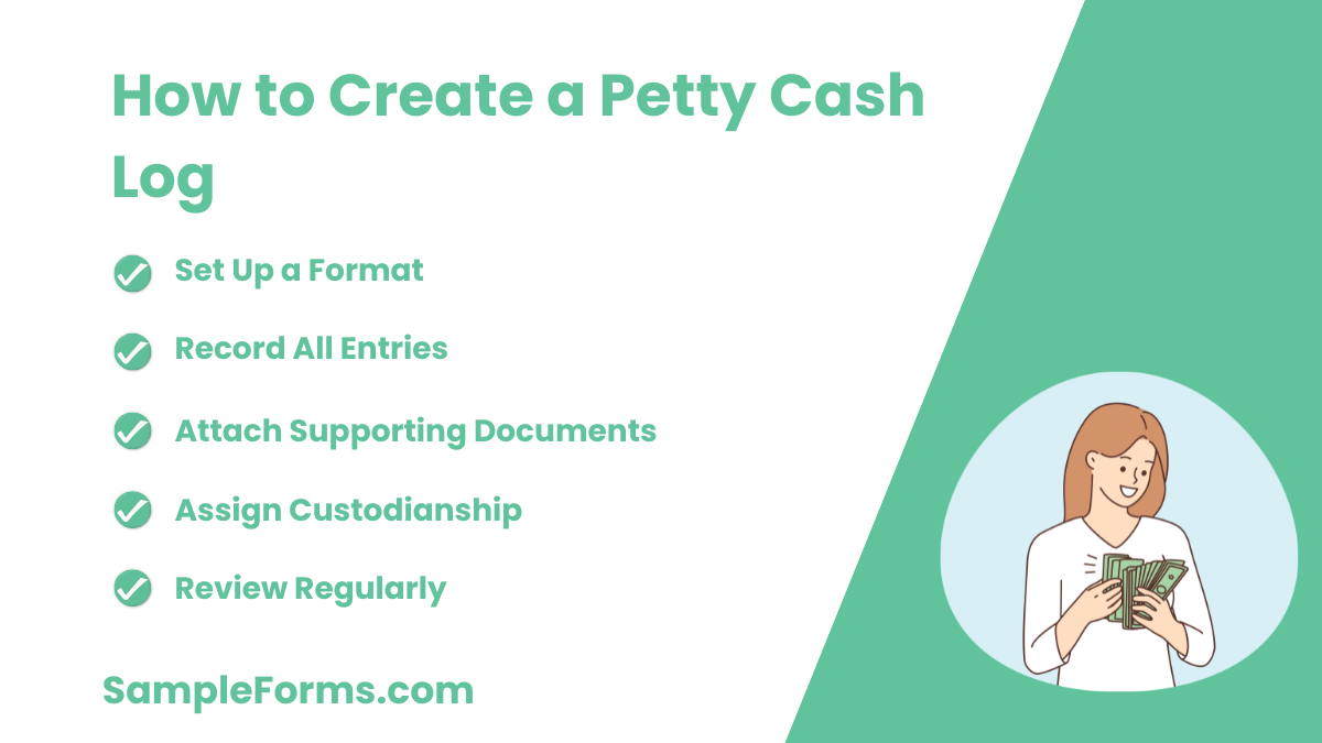 how to create a petty cash log