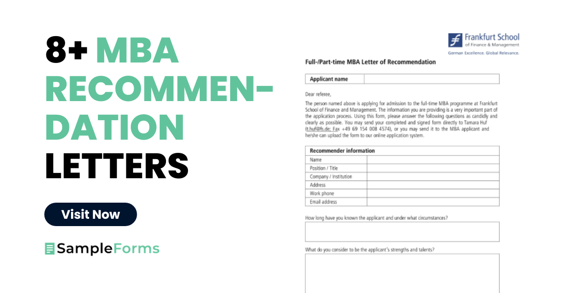 mba recommendation letter