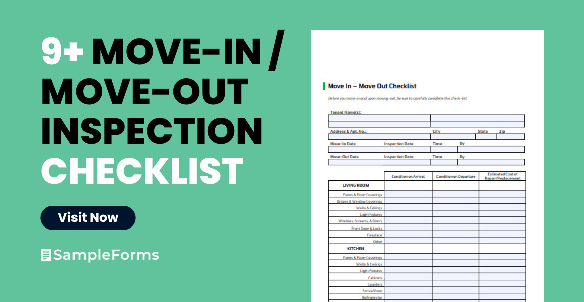 move in move out inspection checklist
