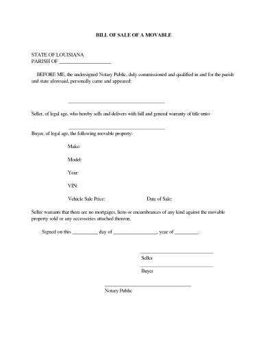 notarized bill of sale