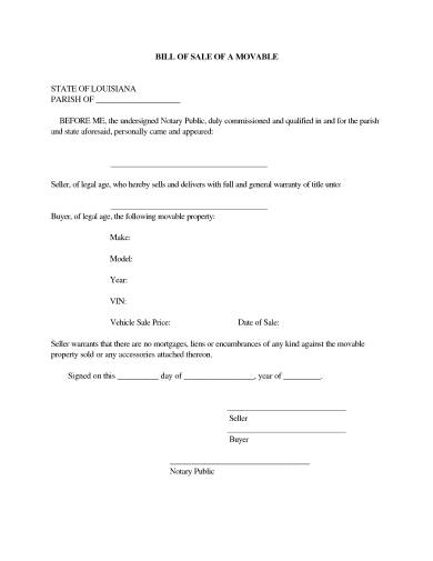 Movable Property Form.pdf FREE 6+ Notarized bill of sale Forms in PDF