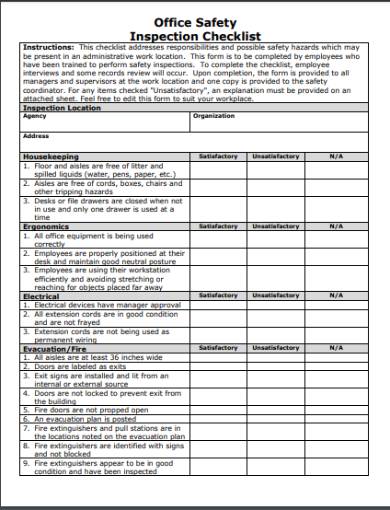 FREE 14+ Safety Audit Form Samples, PDF, MS Word, Google Docs
