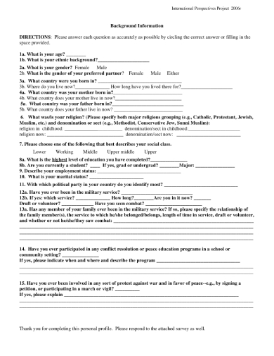 German Demographic Questionnaire Example FREE 14+ Demographic Questionnaire Samples, PDF, MS Word, Google Docs