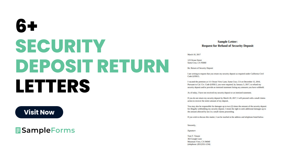 security deposit return letter