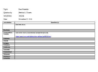 simple fee schedule form