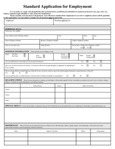 FREE 10+ Recruitment Application Form Samples, PDF, MS Word, Google Docs