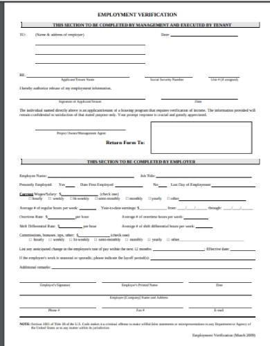 FREE 8+ Employee Verification Forms in PDF  MS Word