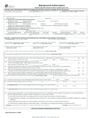 FREE 6+ Background Check Application Forms in PDF | MS Word