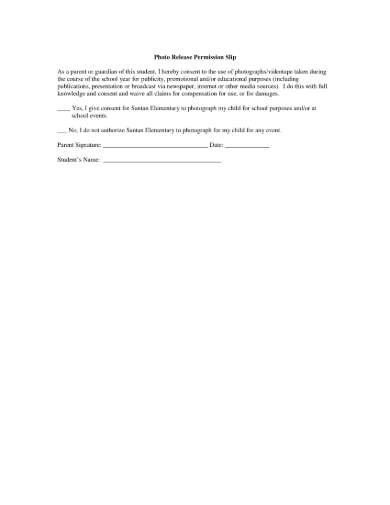 FREE 6+ Photo Release Consent Forms in PDF | MS Word