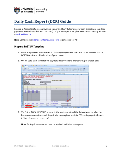 daily cash report guide 1 1